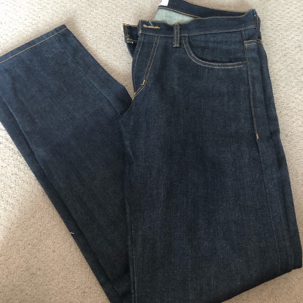 NWOT Men’s naked and famous denim jeans. 34. These are heavier stiffer denim